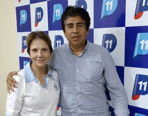 Pré-candidata ao Senado, deputada federal Tereza Cristina e o Editor do Panorama Roney Minella. Foto: Assessoria